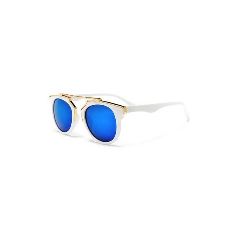 Lunettes de soleil aviateur blanche
