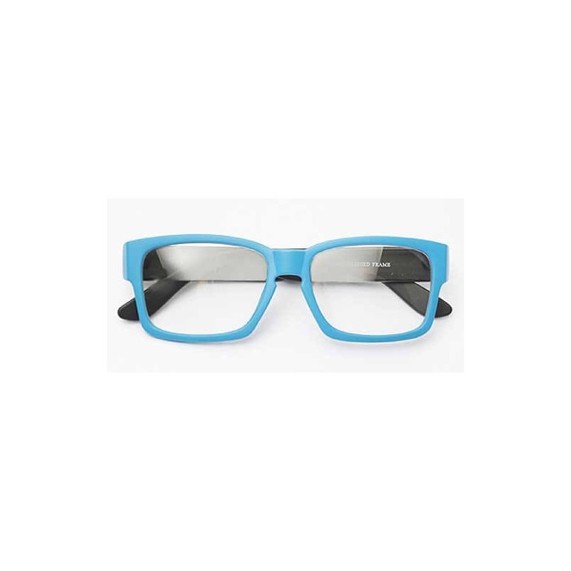 Lunettes rectangulaire cadre bleu
