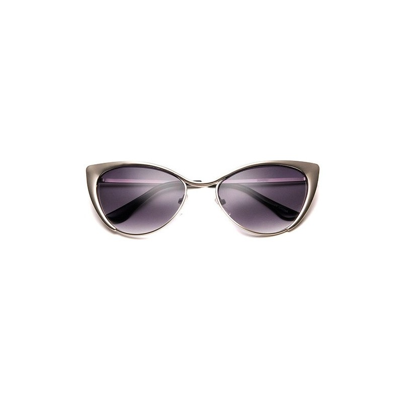 Lunettes soleil papillon argenté