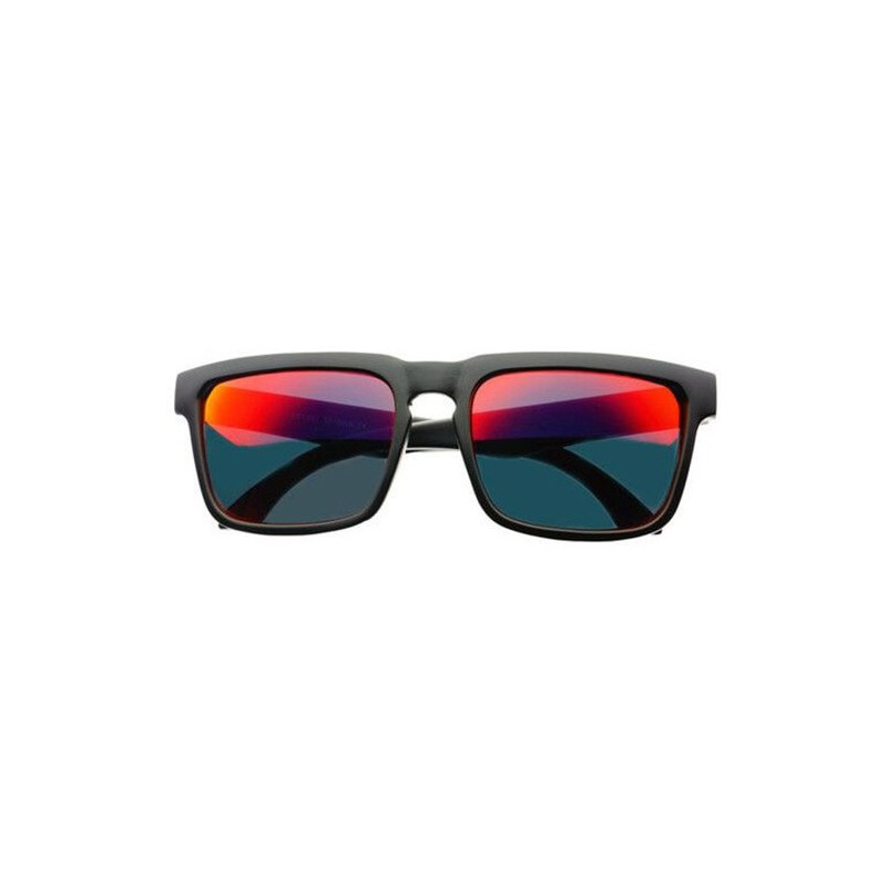 Lunettes de soleil reflet rouge noir mat